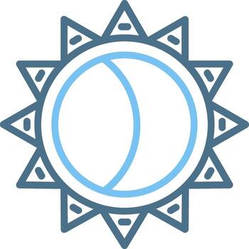 Eclipse Line Two Colour Icon Design vector