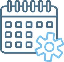 Event Management Line Two Colour Icon Design vector