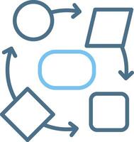 Transform Line Two Colour Icon Design vector