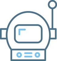 Astronaut Helmet Line Two Colour Icon Design vector