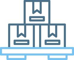Pallet Line Two Colour Icon Design vector