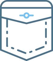 Pocket Line Two Colour Icon Design vector