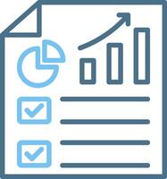 Report Line Two Colour Icon Design vector