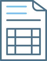 Sheet Line Two Colour Icon Design vector