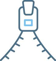 Zipper Line Two Colour Icon Design vector
