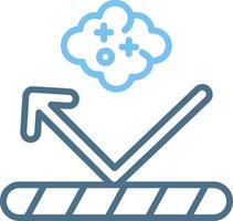 Dust Line Two Colour Icon Design vector