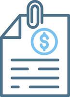 Files Line Two Colour Icon Design vector
