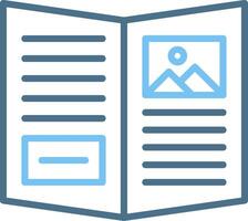Magazine Line Two Colour Icon Design vector