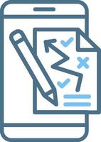 Planning Line Two Colour Icon Design vector