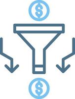 Sales PipeLine Two Colour Line Two Colour Icon Design vector
