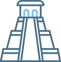 Pyramid Of The Magician Line Two Colour Icon Design vector