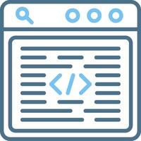 Programming Language Line Two Colour Icon Design vector