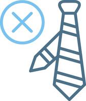 Tie Line Two Colour Icon Design vector