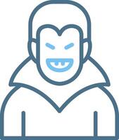 Vampire Line Two Colour Icon Design vector
