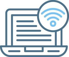 Wireless Connection Line Two Colour Icon Design vector