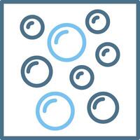 Bubbles Line Two Colour Icon Design vector