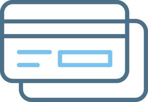 Debit Card Line Two Colour Icon Design vector