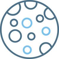 Full Moon Line Two Colour Icon Design vector