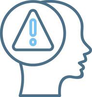 Mental Health Line Two Colour Icon Design vector