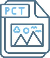 PCT Line Two Colour Icon Design vector