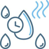 Quick Dry Line Two Colour Icon Design vector
