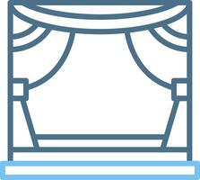 Stage Line Two Colour Icon Design vector