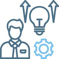 Skills Enhancement Line Two Colour Icon Design vector