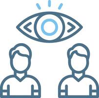 Supervision Line Two Colour Icon Design vector