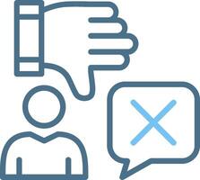 Negative vote Line Two Colour Icon Design vector