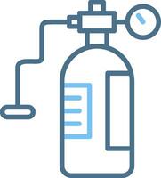 Oxygen Tank Line Two Colour Icon Design vector