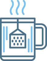 Hot Tea Line Two Colour Icon Design vector