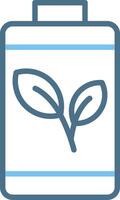 Leaf Line Two Colour Icon Design vector