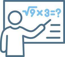 Mathematician Line Two Colour Icon Design vector