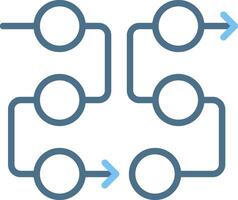 Flow diagram Line Two Colour Icon Design vector