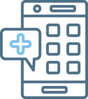 Application Line Two Colour Icon Design vector