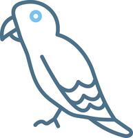 Bird Line Two Colour Icon Design vector