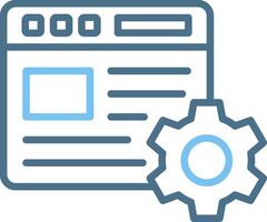 Browser Line Two Colour Icon Design vector