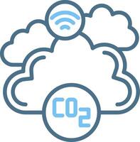 Co2 Line Two Colour Icon Design vector