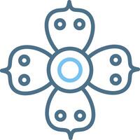 Rafflesia Line Two Colour Icon Design vector