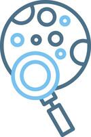 Planet Line Two Colour Icon Design vector