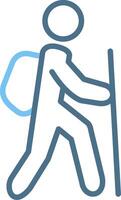 Tourist Line Two Colour Icon Design vector