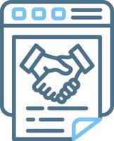 Website Line Two Colour Icon Design vector