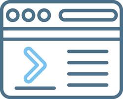Command Line Two Colour Icon Design vector