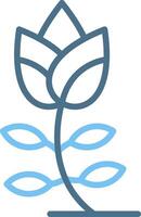 Tulip Line Two Colour Icon Design vector