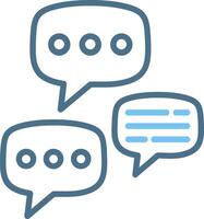 Speech Bubbles Line Two Colour Icon Design vector