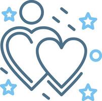 Sincerity Line Two Colour Icon Design vector