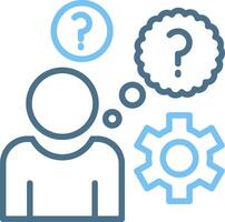 Think Line Two Colour Icon Design vector