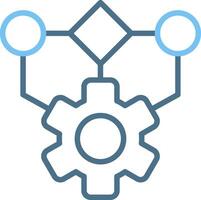 Management Line Two Colour Icon Design vector