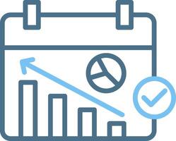 Data Analysis Line Two Colour Icon Design vector