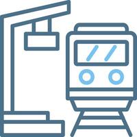 Platform Line Two Colour Icon Design vector